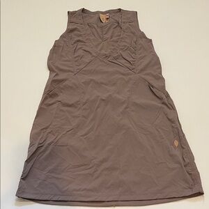 Indygena Sleeveless Taupe Active Dress